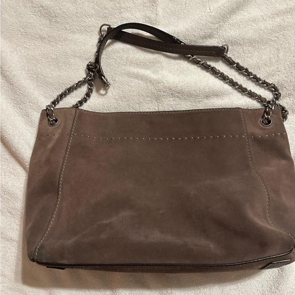 Tory Burch cocoa suede handbag in very good condition. Come with dust bag - Picture 2 of 4